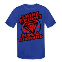 Load image into Gallery viewer, Shine Bright Kids' Moisture Wicking Performance T-Shirt - royal blue