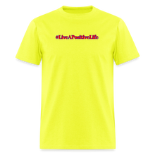 Load image into Gallery viewer, Positive Life T-Shirt (Red, White, & Blue) - safety green