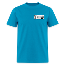 Load image into Gallery viewer, Believe T-Shirt (Black Outline) - turquoise