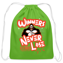 Load image into Gallery viewer, Winners Never Lose Cotton Drawstring Bag - clover