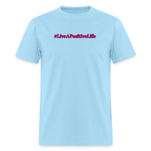 Load image into Gallery viewer, Positive Life T-Shirt (Red, White, & Blue) - powder blue