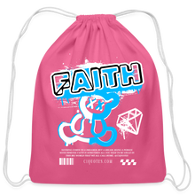 Load image into Gallery viewer, Faith Cotton Drawstring Bag - pink