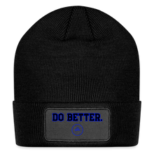 Load image into Gallery viewer, Do Better Patch Beanie - black
