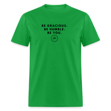 Load image into Gallery viewer, Be Gracious Unisex Classic T-Shirt (Black Print) - bright green