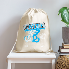 Load image into Gallery viewer, Faith Cotton Drawstring Bag - natural
