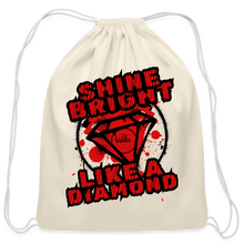 Load image into Gallery viewer, Shine Bright Cotton Drawstring Bag - natural