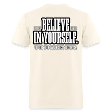 Load image into Gallery viewer, Believe T-Shirt (Black Outline) - sweet cream heather