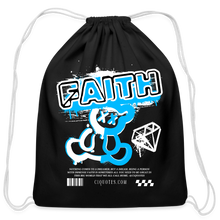Load image into Gallery viewer, Faith Cotton Drawstring Bag - black