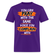 Load image into Gallery viewer, You Can Pray Unisex T-Shirt (White Print) - purple