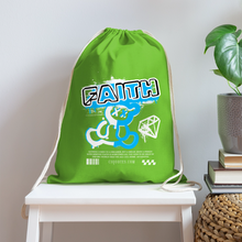 Load image into Gallery viewer, Faith Cotton Drawstring Bag - clover