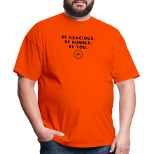 Load image into Gallery viewer, Be Gracious Unisex Classic T-Shirt (Black Print) - orange