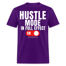Load image into Gallery viewer, Hustle Mode Unisex Classic T-Shirt (White Print) - purple