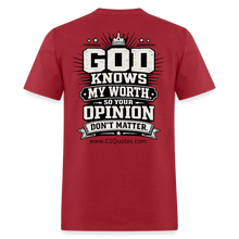 Load image into Gallery viewer, God Knows T-Shirt - dark red