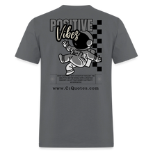 Load image into Gallery viewer, Positive Vibes T-Shirt (Gray Outline) - charcoal