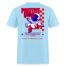 Load image into Gallery viewer, Positive Life T-Shirt (Red, White, & Blue) - powder blue