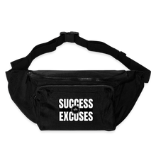 Load image into Gallery viewer, Success Over Excuses Large Crossbody Hip Bag - black