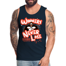Load image into Gallery viewer, Winners Never Lose Men’s Premium Tank - deep navy