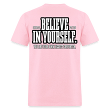 Load image into Gallery viewer, Believe T-Shirt (Black Outline) - pink