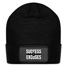 Load image into Gallery viewer, Success Over Excuses Patch Beanie - black