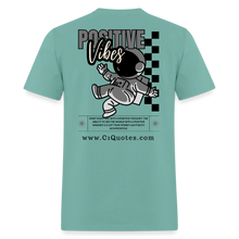 Load image into Gallery viewer, Positive Vibes T-Shirt (Gray Outline) - aquatic
