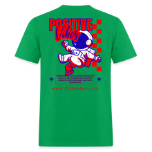 Load image into Gallery viewer, Positive Life T-Shirt (Red, White, & Blue) - bright green