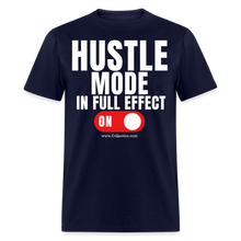 Load image into Gallery viewer, Hustle Mode Unisex Classic T-Shirt (White Print) - navy
