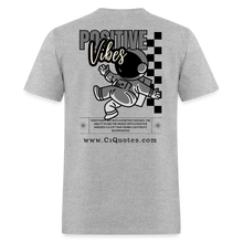 Load image into Gallery viewer, Positive Vibes T-Shirt (Gray Outline) - heather gray