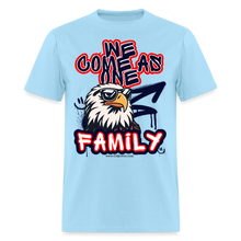 Load image into Gallery viewer, Family 1 T-Shirt (Navy Blue Base) - powder blue