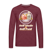 Load image into Gallery viewer, Savings & Investing Men's Premium Long Sleeve T-Shirt - heather burgundy