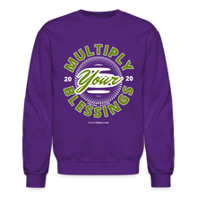 Load image into Gallery viewer, Multiply Crewneck Sweatshirt (White Outline) - purple