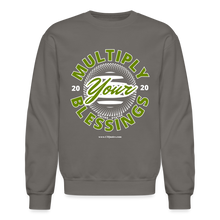 Load image into Gallery viewer, Multiply Crewneck Sweatshirt (White Outline) - asphalt gray
