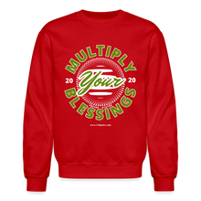 Load image into Gallery viewer, Multiply Crewneck Sweatshirt (White Outline) - red