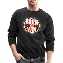 Load image into Gallery viewer, Born To Win Crewneck Sweatshirt (White) - black