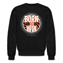Load image into Gallery viewer, Born To Win Crewneck Sweatshirt (White) - black