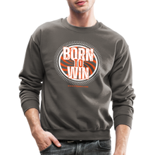 Load image into Gallery viewer, Born To Win Crewneck Sweatshirt (White) - asphalt gray