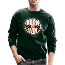 Load image into Gallery viewer, Born To Win Crewneck Sweatshirt (White) - forest green