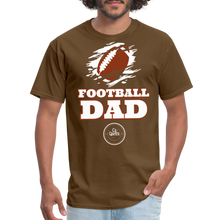 Load image into Gallery viewer, Football Dad Unisex Classic T-Shirt (White Background) - brown
