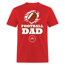 Load image into Gallery viewer, Football Dad Unisex Classic T-Shirt (White Background) - red
