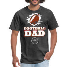 Load image into Gallery viewer, Football Dad Unisex Classic T-Shirt (White Background) - heather black