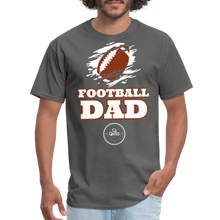Load image into Gallery viewer, Football Dad Unisex Classic T-Shirt (White Background) - charcoal