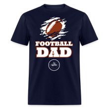 Load image into Gallery viewer, Football Dad Unisex Classic T-Shirt (White Background) - navy
