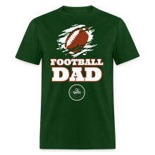 Load image into Gallery viewer, Football Dad Unisex Classic T-Shirt (White Background) - forest green