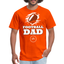Load image into Gallery viewer, Football Dad Unisex Classic T-Shirt (White Background) - orange