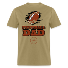 Load image into Gallery viewer, Football Dad Unisex Classic T-Shirt (Black Background) - khaki