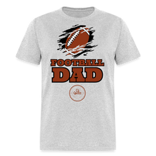 Load image into Gallery viewer, Football Dad Unisex Classic T-Shirt (Black Background) - heather gray