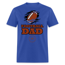 Load image into Gallery viewer, Football Dad Unisex Classic T-Shirt (Black Background) - royal blue