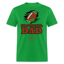 Load image into Gallery viewer, Football Dad Unisex Classic T-Shirt (Black Background) - bright green