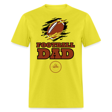 Load image into Gallery viewer, Football Dad Unisex Classic T-Shirt (Black Background) - yellow
