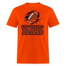 Load image into Gallery viewer, Football Dad Unisex Classic T-Shirt (Black Background) - orange