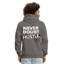 Load image into Gallery viewer, Never Doubt Hoodie (White Print) - asphalt gray